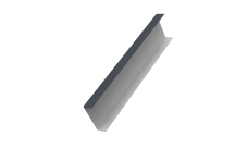 Декоративная накладка на столб универсальная 60х60 для забора жалюзи Grand Line 0,5 Rooftop Бархат RAL 7024 мокрый асфальт (3м)