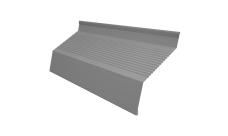 Ламель забора жалюзи Milan new gofr Grand Line 0,45 PE с пленкой RAL 9006 бело-алюминиевый