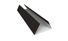 Планка стыковочная составная нижняя 0,45 Drap RAL 9005 черный (3м)