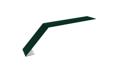 Планка карнизная для мягкой кровли 100х60 0,45 Drap RAL 6005 зеленый мох (2м)