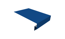 Планка околооконная сложная 300х50х18 (j-фаска) Grand Line 0,5 Satin с пленкой RAL 5005 сигнальный синий (2м)