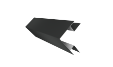 Планка угла внешнего сложного Экобрус Grand Line 0,5 Satin с пленкой RAL 7016 антрацитово-серый (2м)