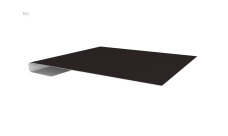 Планка завершающая Grand Line 0,5 PurPro Matt 275 RAL 9005 черный (2м)