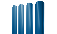 Штакетник Полукруглый Slim фигурный 0,45 PE RAL 5005 сигнальный синий