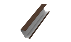 Крышка жалюзи Milan, Tokyo (для калиток, ворот) 0,5 Satin Matt TX RAL 8017 шоколад (2м)