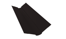 Планка ендовы верхней фигурной 100х100 Grand Line 0,45 Drap TX RAL 9005 черный (3м)