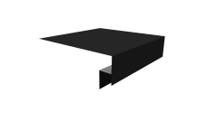 Планка околооконная сложная Экобрус Grand Line 200х50х25 0,45 Drap TX RAL 9005 черный (2м)