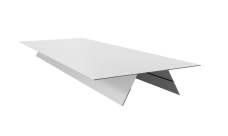 Планка стыковочная составная верхняя Экобрус Grand Line 0,5 Satin с пленкой RAL 9003 сигнальный белый (3м)