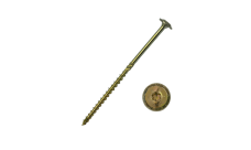 Саморез конструкционный тарельчатый Daxmer 8,0х180 (50шт) Torx желтый цинк