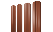 Штакетник Твин фигурный Grand Line 0,5 Сатин матовый ТХ RAL 8004 терракота