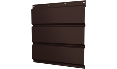 Софит металлический Классик v01 Grand Line без перфорации 0,45 Drap-double TX с пленкой RAL 8017 шоколад