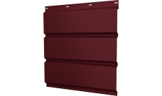 Софит металлический Классик v01 Grand Line центральная перфорация 0,5 Satin Matt TX с пленкой RAL 3005 красное вино