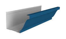 Желоб прямоугольный Vortex Lite 130мм 3м PE RAL 5005 сигнальный синий