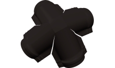 Четверник конька малого полукруглого Grand Line 0,5 PurLite Matt с пленкой RR 32 темно-коричневый