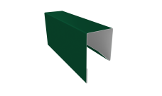 Планка П-образная заборная 17 Grand Line 0,5 Satin Matt RAL 6005 зеленый мох (2,5м)