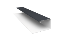 Планка П-образная завершающая сложная Корабельная Доска Grand Line 0,45 Drap TR RAL 7024 мокрый асфальт (3м)