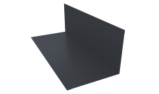 Планка примыкания 130х160 Grand Line 0,5 Rooftop Бархат RAL 7024 мокрый асфальт (3м)