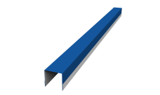 Планка вертикальная обратная для забора жалюзи Palermo Grand Line 0,7 PE RAL 5005 сигнальный синий (2м)