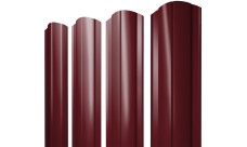 Штакетник Круглый фигурный Grand Line 0,45 PE RAL 3005 красное вино