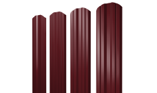 Штакетник Твин фигурный Grand Line 0,45 Drap TR RAL 3005 красное вино