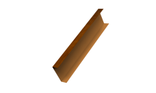 Декоративная накладка на столб универсальная 60х60 для забора жалюзи Grand Line 0,45 Print Premium Golden Wood Intense FTC (3м)