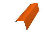 Декоративная накладка на столб универсальная угловая 60х60 для забора жалюзи 0,45 PE RAL 2004 оранжевый (2,5м)