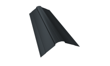 Планка конька фигурного 100x100 0,5 Satin с пленкой RAL 7016 антрацитово-серый (2м)