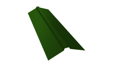 Планка конька прямоугольного 115х30х115 0,45 PE с пленкой RAL 6002 лиственно-зеленый (2м)