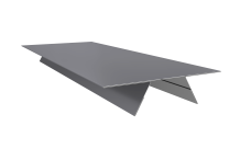 Планка стыковочная составная верхняя Экобрус Grand Line 0,5 Satin с пленкой RAL 7004 сигнальный серый (2м)