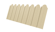 Профнастил C10A фигурный Grand Line 0,45 Print Elite Milky Wood TwinColor