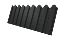 Профнастил С20A фигурный 0,45 Drap RAL 7016 антрацитово-серый