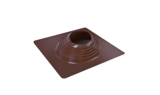 Проходной элемент угловой №5 (200-275мм) +240 силиконовый (металлический окрашенный фланец) коричневый