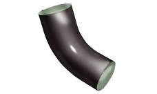 Колено 60 град Grand Line PE 90 мм RR 32 темно-коричневый