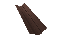 Планка ендовы верхней фигурной 70х70 Grand Line 0,45 ПЭ двухсторонний с пленкой RAL 8017 шоколад (2м)