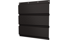 Софит металлический Классик v01 Grand Line центральная перфорация 0,45 Drap TX с пленкой RR 32 темно-коричневый