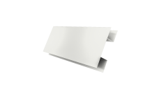 Планка H-образная стыковочная сложная 0,45 PE-Double с пленкой RAL 9003 сигнальный белый (2м)