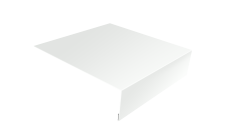 Планка лобовая/околооконная простая 190х50 Grand Line 0,45 PE lite с пленкой RAL 9003 сигнальный белый (2м)