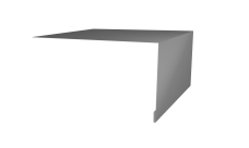 Планка околооконная простая 250х75 Grand Line 0,45 PE с пленкой RAL 9006 бело-алюминиевый (3м)