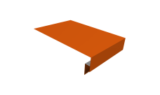 Планка околооконная сложная 300х50х18 (j-фаска) 0,45 PE с пленкой RAL 2004 оранжевый (3м)