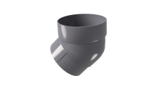 Колено трубы 45 град. ПВХ Grand Line графит (RAL 7024)