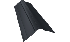 Планка конька фигурного 100х100 Grand Line 0,5 Satin с пленкой RAL 7024 мокрый асфальт (2м)