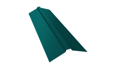 Планка конька прямоугольного 115х30х115 0,45 PE с пленкой RAL 5021 водная синь (2м)