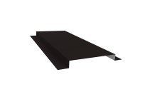 Планка кожуха сегментного 150 0,45 PE с пленкой RAL 9005 черный (0,8м)