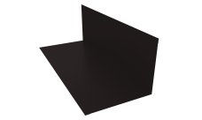 Планка примыкания 130х160 Grand Line 0,5 Rooftop Бархат RAL 9005 черный (2м)