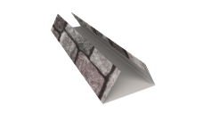 Планка стыковочная составная нижняя Экобрус Grand Line 0,45 Print Elite Fine Stone TwinColor (3м)