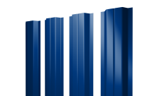 Штакетник П-образный A с прямым резом 0,45 PE RAL 5002 ультрамариново-синий