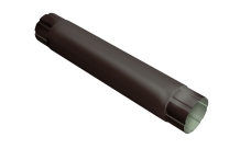 Труба круглая соединительная Grand Line ПЭ матовый 90мм 1м RAL 8017 шоколад