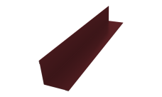 Угол внутренний 50х50 Grand Line 0,45 ПЭ двухсторонний с пленкой RAL 3005 красное вино (2м)