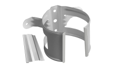 Кронштейн трубы на дерево Grand Line PU 90 мм RAL 9003 сигнальный белый