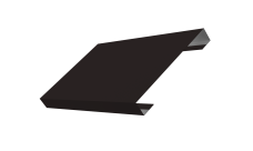 Ламель лицевая стартовая/финишная забора жалюзи Texas 80мм для калиток и ворот (с заполнением ламелями 150) Grand Line 0,45 Drap TX RAL 9005 черный